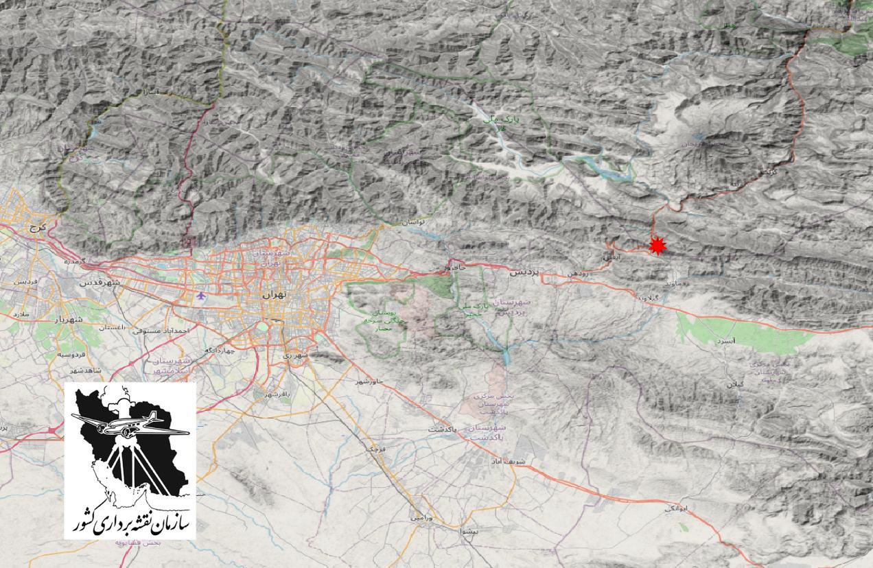 تصویری از محل وقوع زلزله ۴.۴ ریشتری تهران
