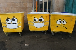 اجرای طرح  مخازن زباله ماسک دار  در تهران