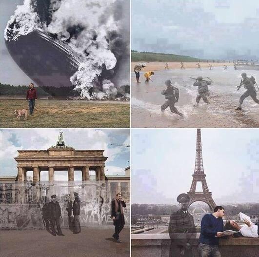 مقایسه تامل‌ برانگیز جنگ جهانی دوم و زمان حال در یک قاب