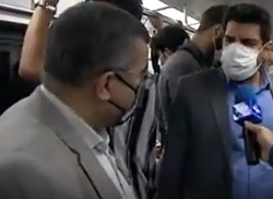 بازدید سرزده حریرچی از وضعیت کرونایی مترو و بی‌آرتی + فیلم