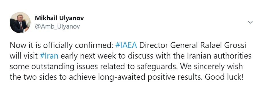 واکنش روسیه به سفر گروسی به ایران