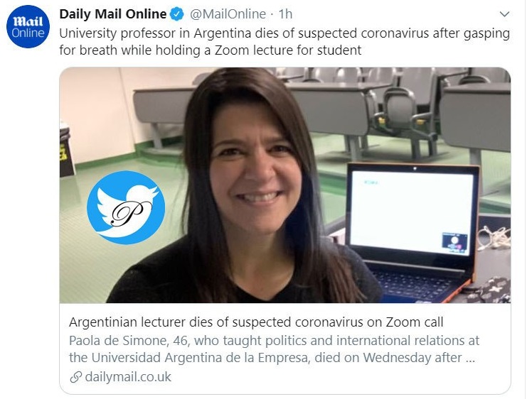 فوت استاد آرژانتینی حین تدریس آنلاین