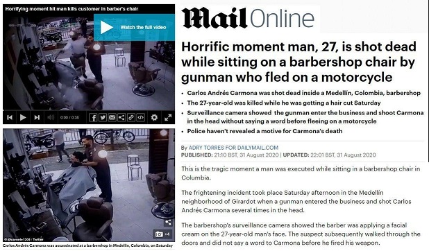 فیلم قتلِ یک لات در آرایشگاه مربوط به ایران نیست فیلم قتلِ یک لات در آرایشگاه مربوط به ایران نیست