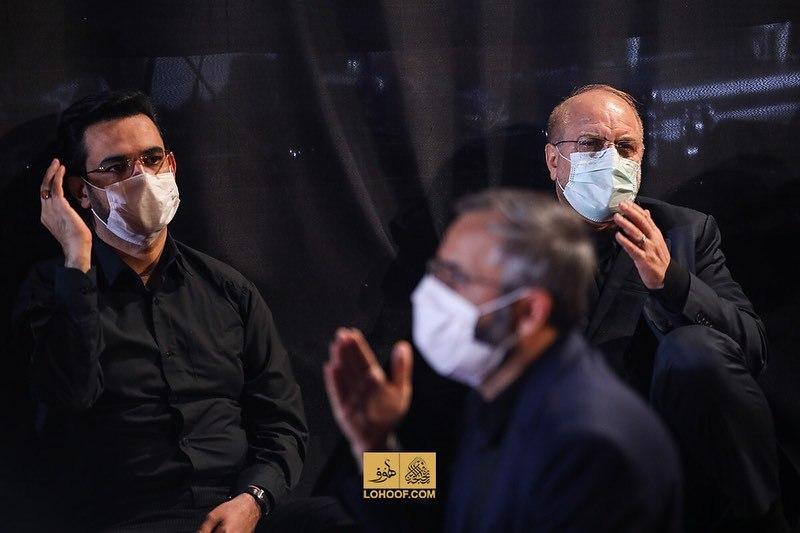 حضور قالیباف و آذری جهرمی در هیئت بنی‌فاطمه