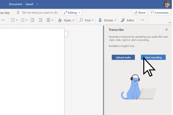 تبدیل انواع صوت به متن با نرم افزار ورد