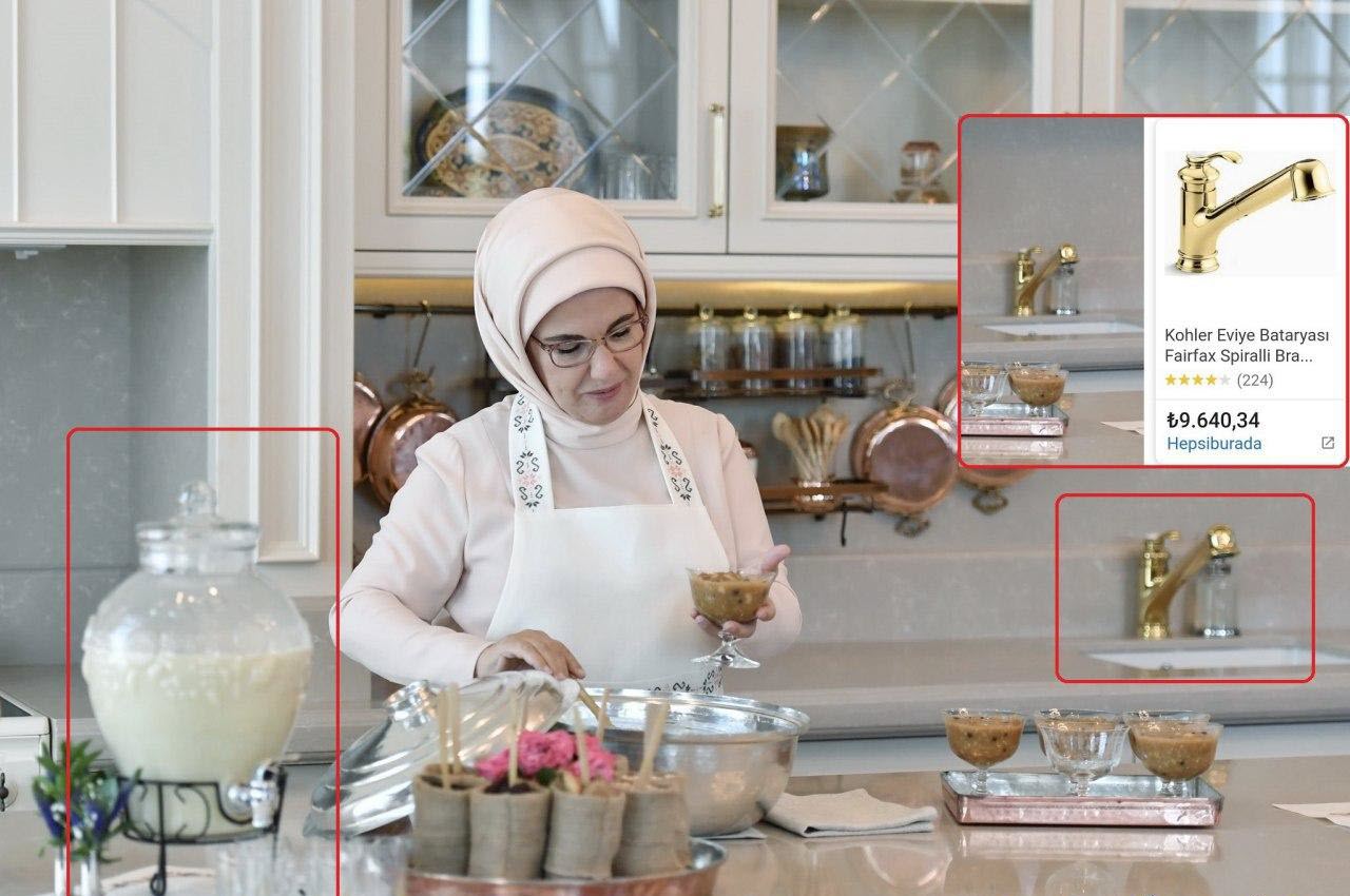 تصویر نذری دادن همسر اردوغان حاشیه ساز شد