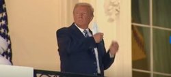 ترامپ بدون ماسک به کاخ سفید بازگشت!