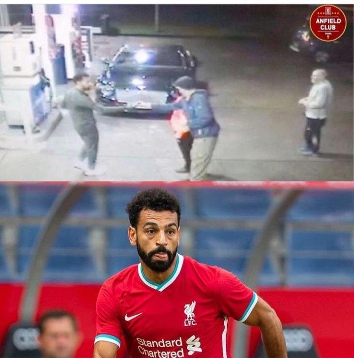 حرکت خاص محمد صلاح در یک پمپ بنزین + عکس