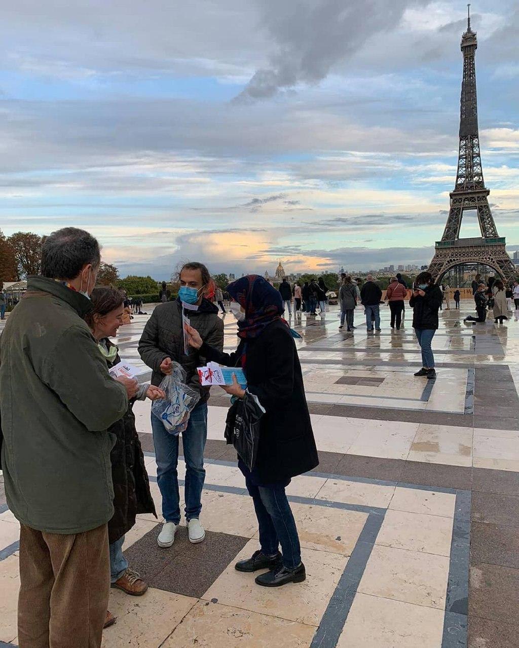 اربعینی ها پای برج ایفل چه می کنند؟