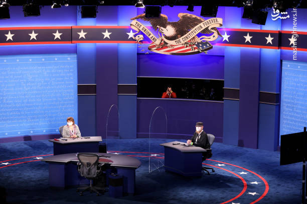 دکور جدید محل مناظره پس از ابتلا ترامپ به کرونا + تصاویر