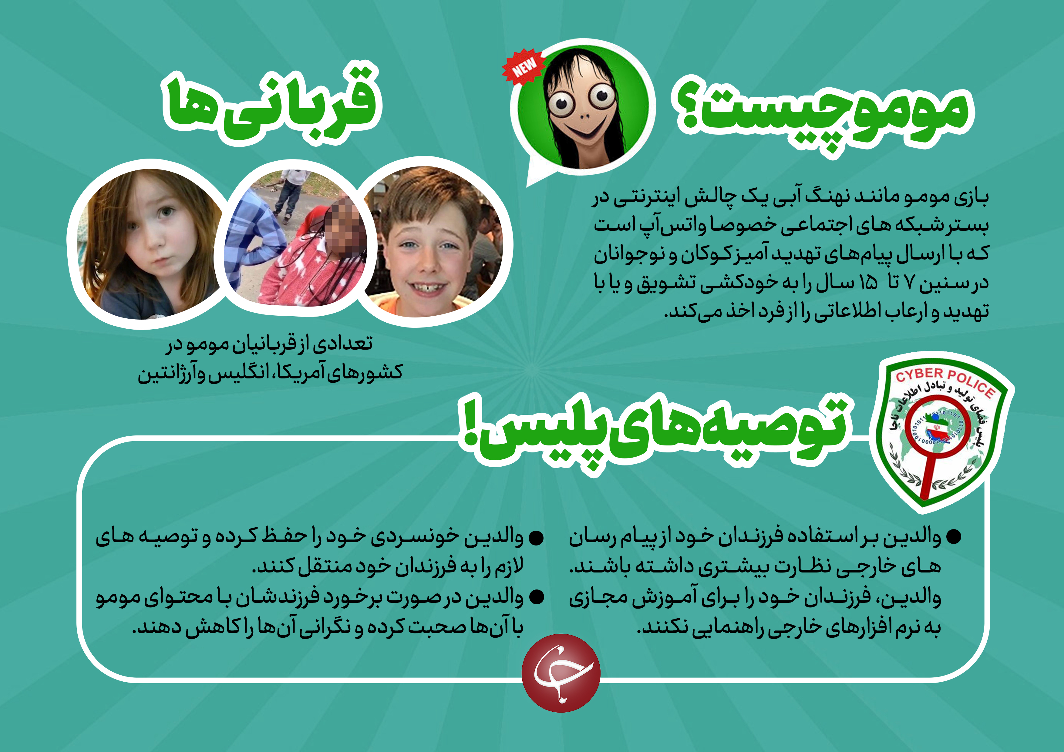 راه‌های جلوگیری از به دام افتادن کودکان در چالش مومو + اینفوگرافیک