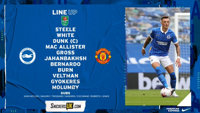 جهانبخش در ترکیب اصلی برایتون مقابل منچستر