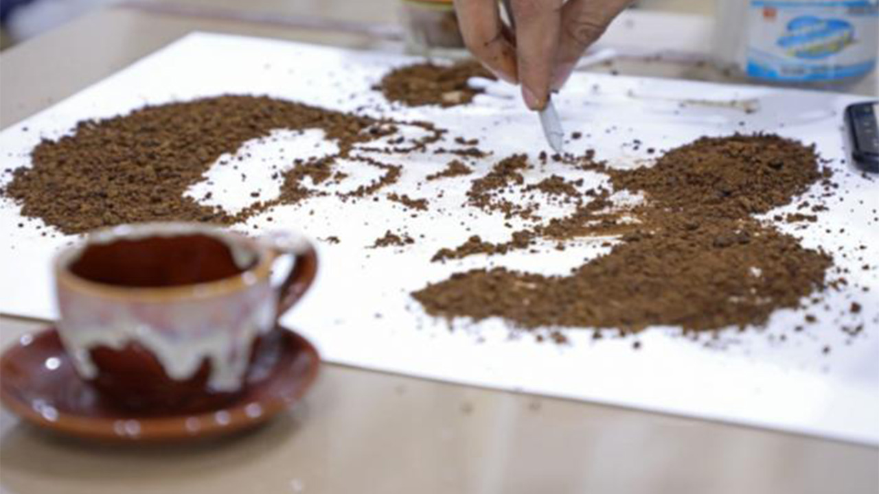 نقاشی‌های حیرت انگیز هنرمند عراقی با قهوه + عکس