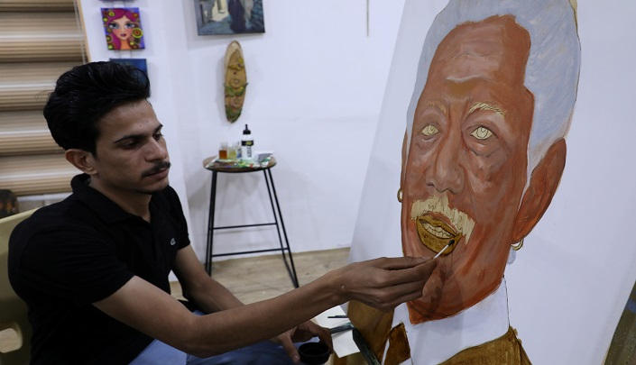 نقاشی‌های حیرت انگیز هنرمند عراقی با قهوه + عکس