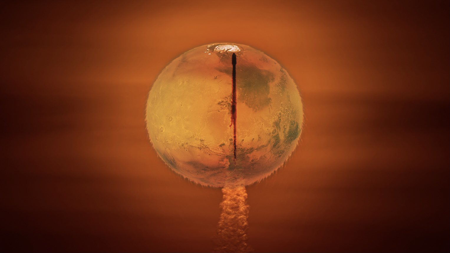 طرح احتمالی پرچم مریخ از نظر ایلان ماسک + عکس