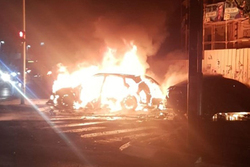 انفجار خودرو در تل‌ آویو + فیلم