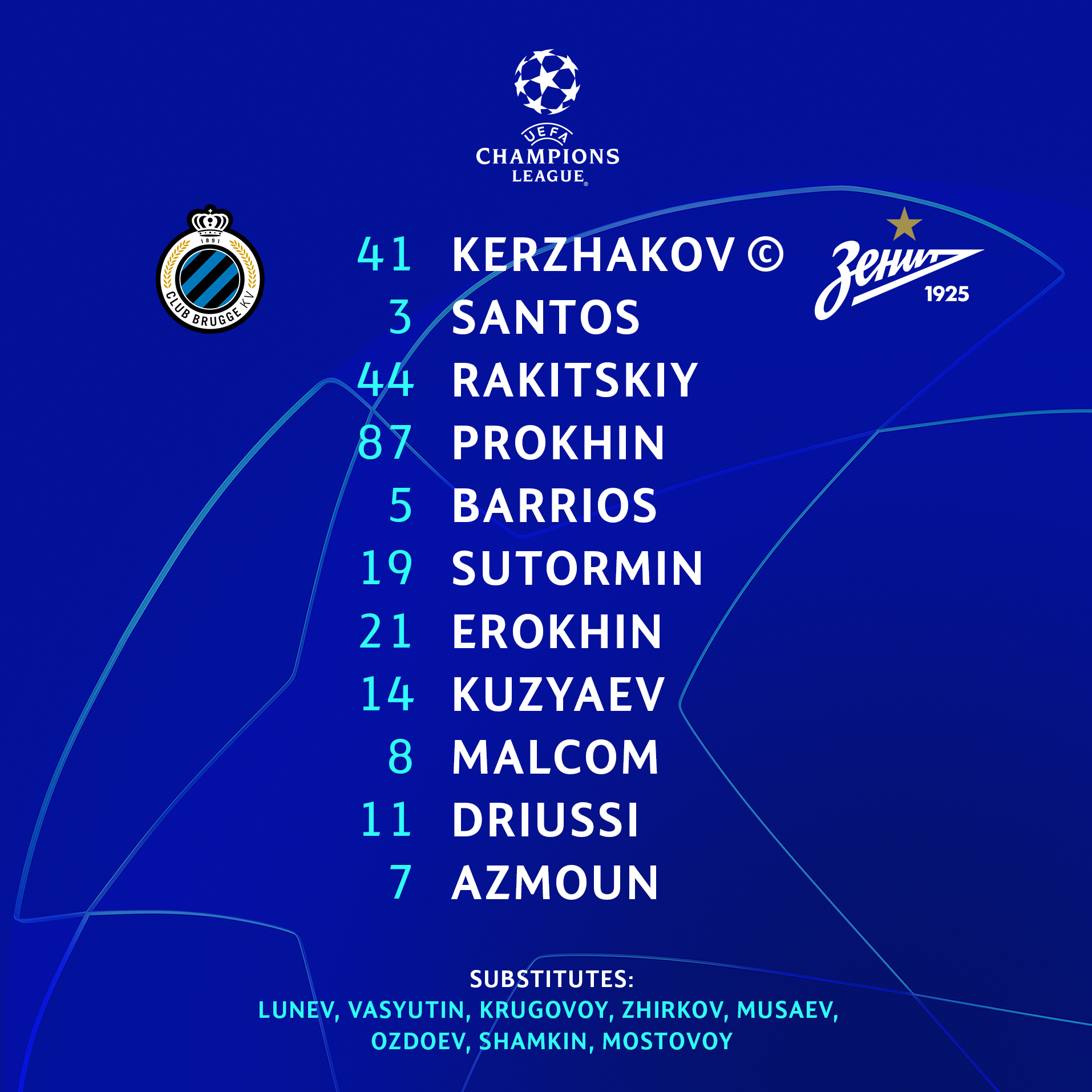 سردار آزمون در ترکیب زنیت مقابل بروژ