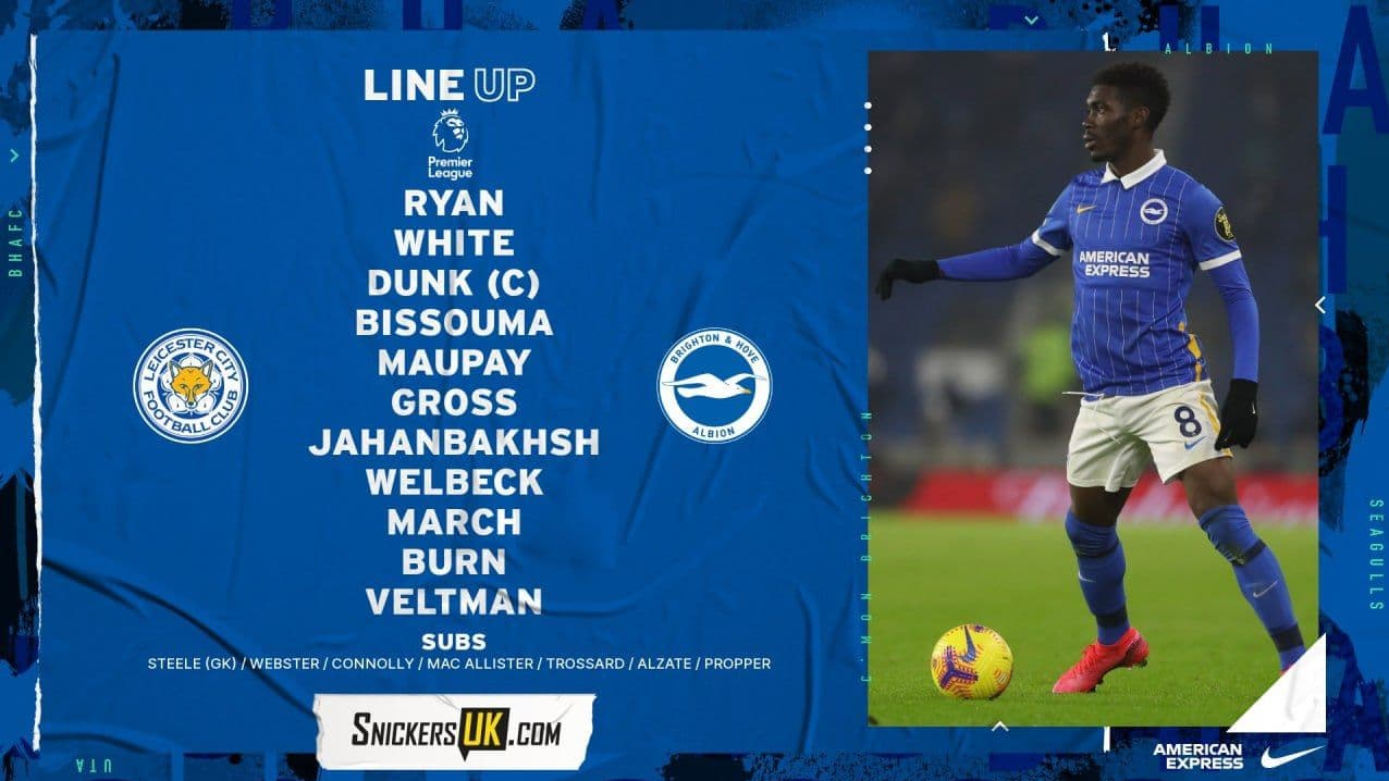 جهانبخش در ترکیب اصلی برایتون مقابل لستر سیتی