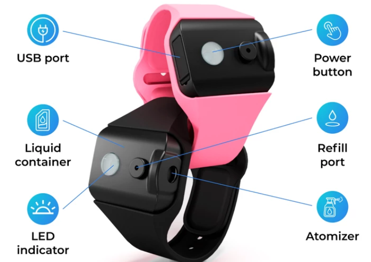 رونمایی از مچ بند ضدعفونی کننده دست و سطوح