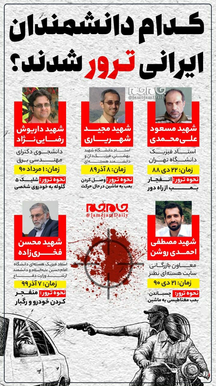 کدام دانشمندان ایرانی ترور شدند؟