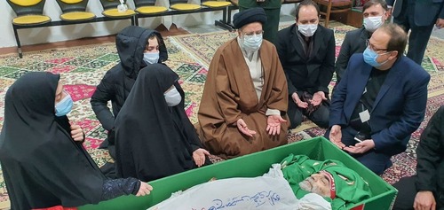 پیکر شهید محسن فخری‌زاده در معراج الشهدا +عکس