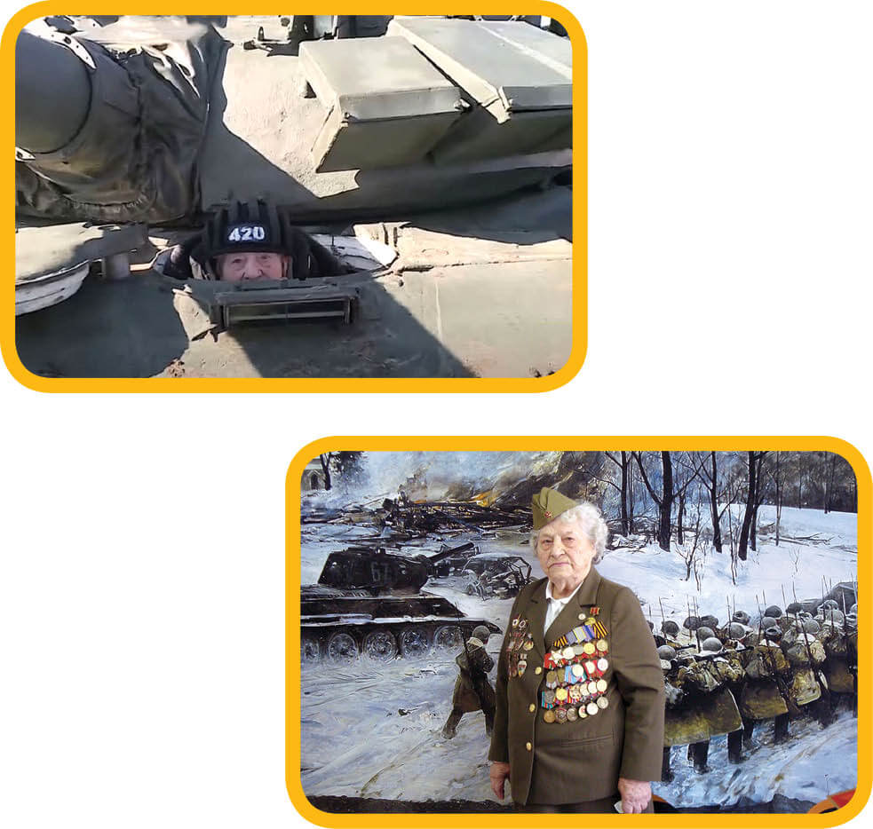 رانندگی پیرزن ۹۹ ساله با تانک 