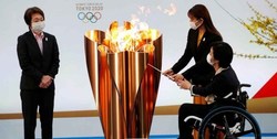 مشعل المپیک توکیو روشن شد+فیلم