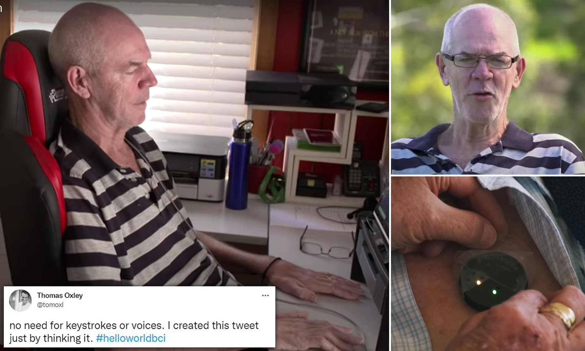 ارسال نخستین توییت از طریق مغز