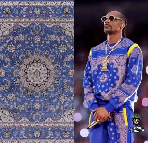 لباس خواننده معروف آمریکایی با یک نماد ایرانی 