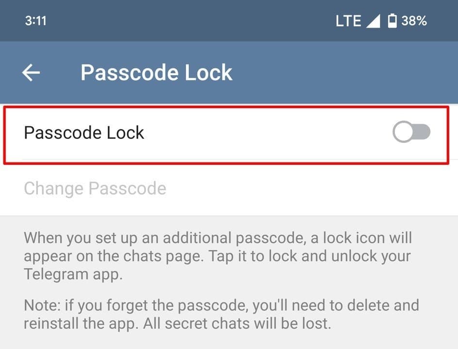 اسکرین‌شات تلگرام