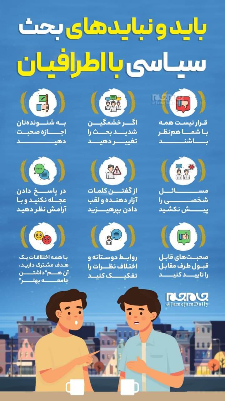 چگونه با اطرافیان و آشنایان بحث سیاسی کنیم؟