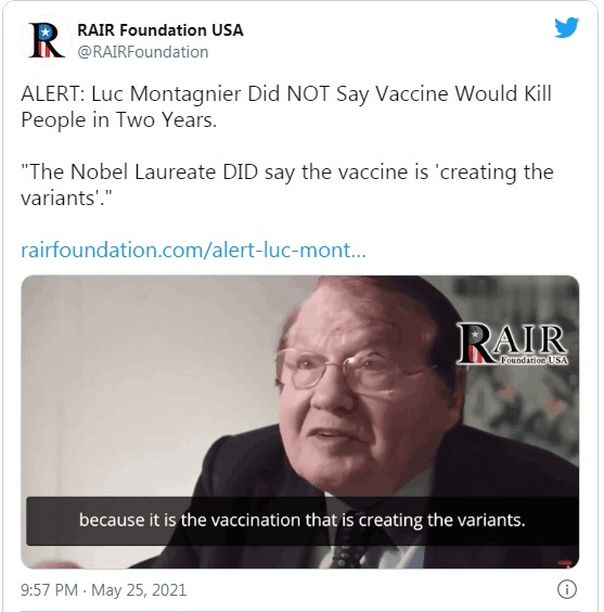 لوک مونته و واکسن کرونا