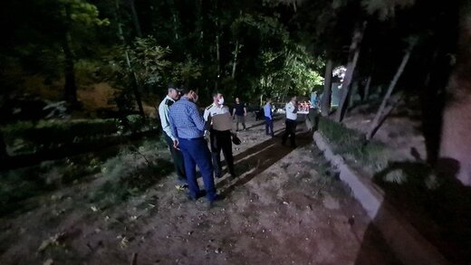 حضور نیروهای امداد و پلیس در محل انفجار