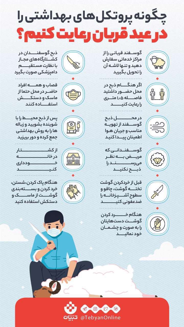نکات بهداشتی ذبح گوسفند در عید قربان