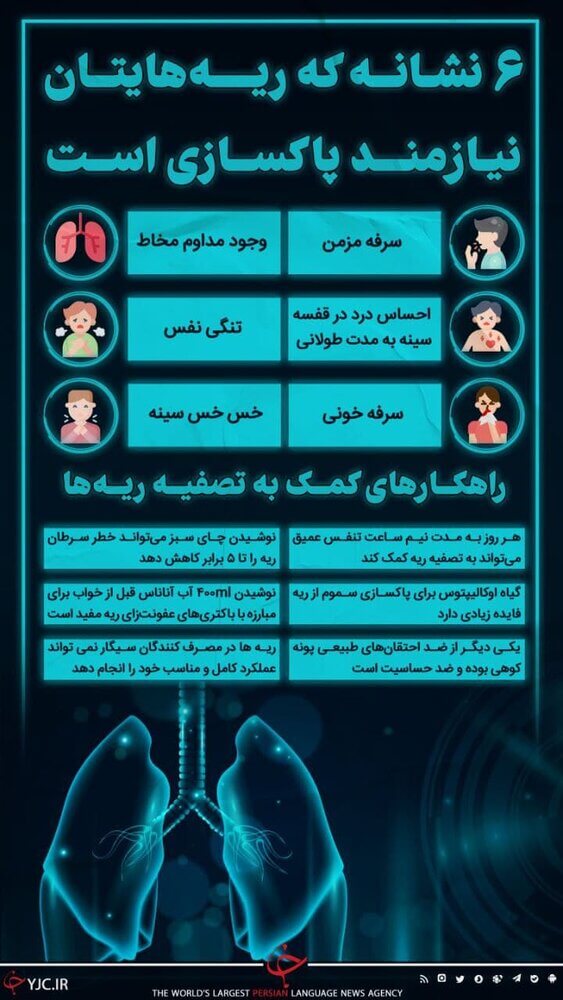 اینفوگرافیک مشکلات ریه