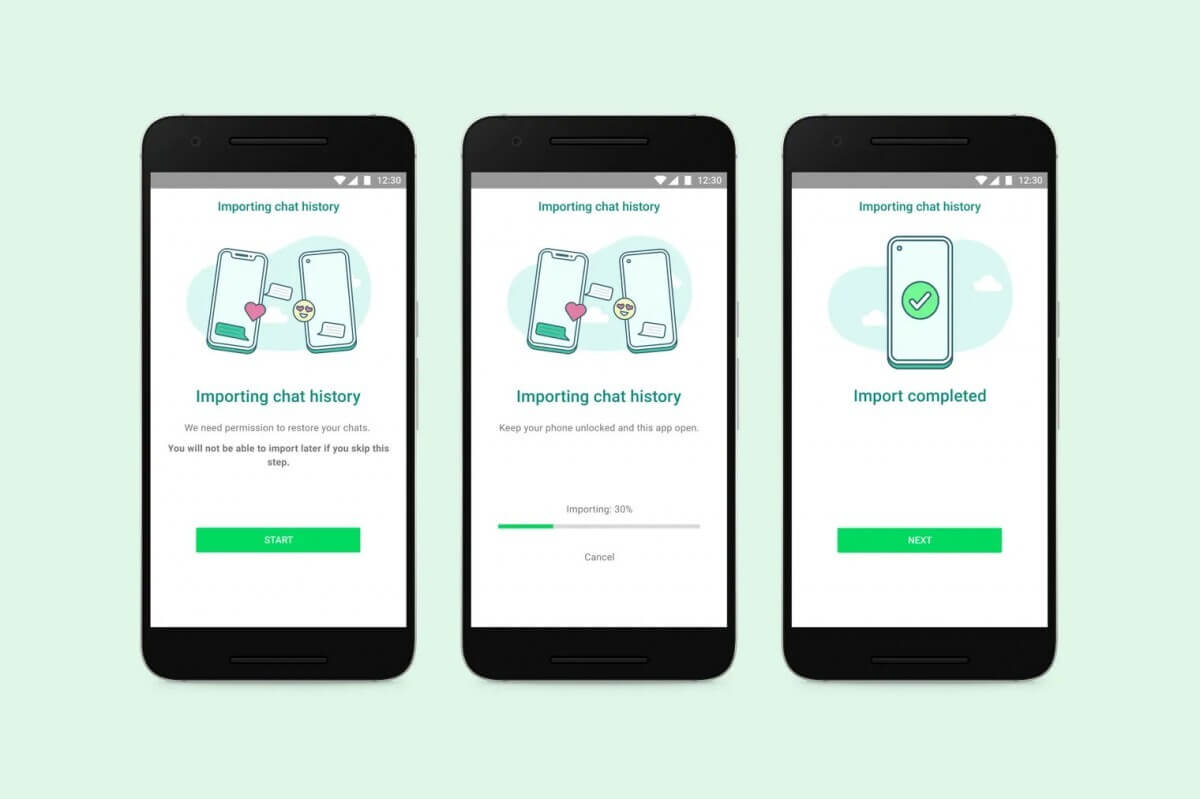 انتقال چت ها بین اندروید و iOS در واتساپ