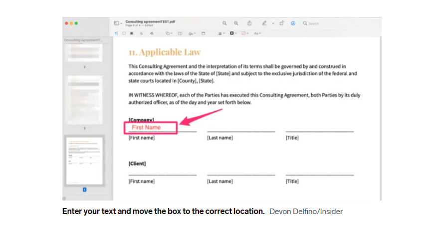 تایپ کردن روی فایل PDF