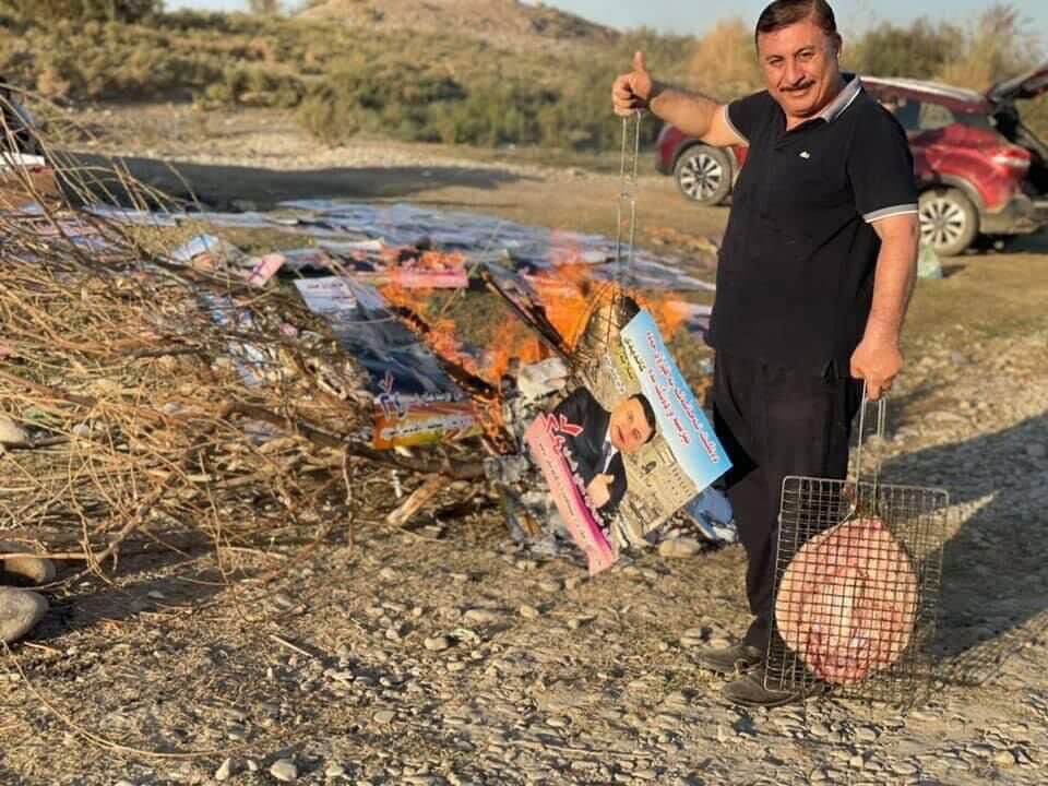 کباب خوردن کاندیدای شکست‌خورده در عراق