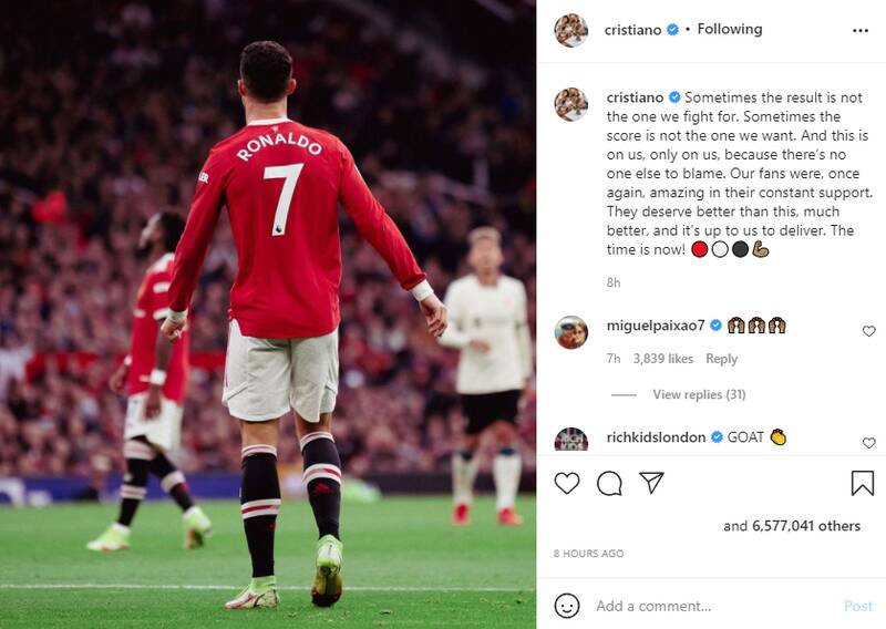 توئیت رونالدو