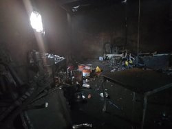 آتش سوزی کارگاه در جنوب تهران