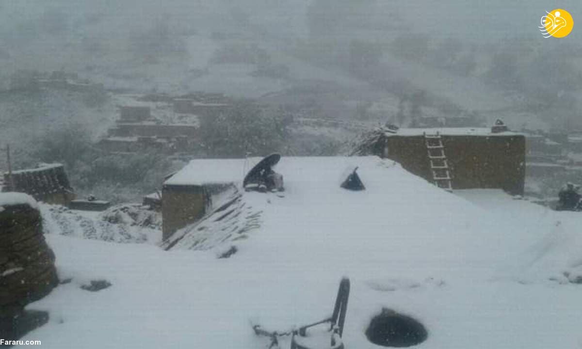 بارش برف در بامیان افغانستان