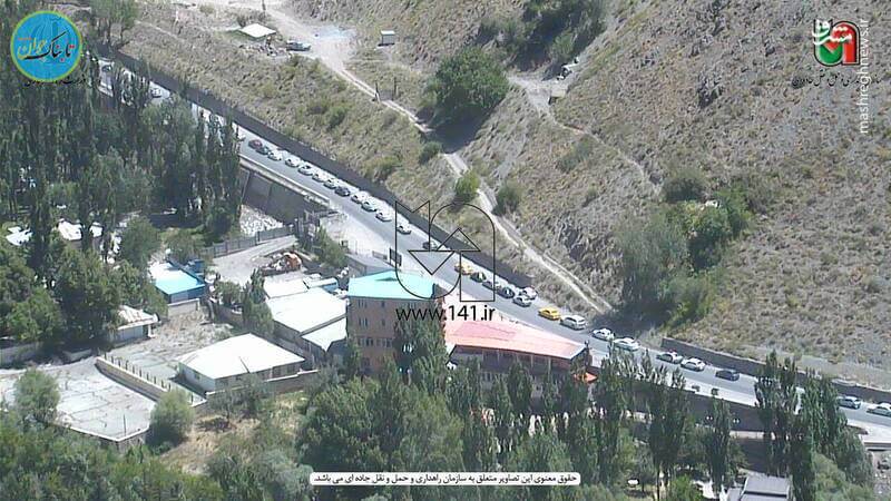 تصاویری از ترافیک در جاده چالوس