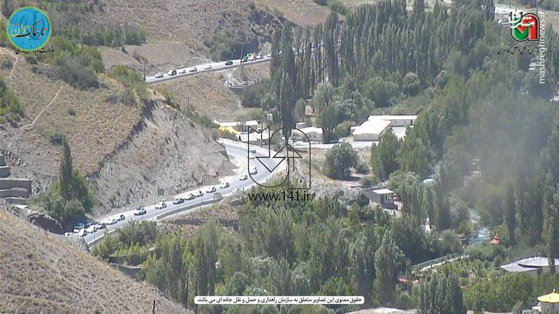 تصاویری از ترافیک در جاده چالوس