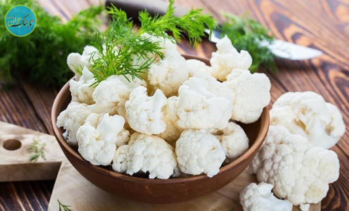 ترشی گل کلم فوری ساده سفید