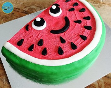 طرز تهیه کیک هندوانه بدون فر مخصوص شب یلدا+ فیلم