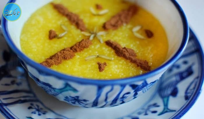 طرز تهیه شله زرد برای دو نفر / نسبت کلی شکر و آب چقدر است؟ شله زرد