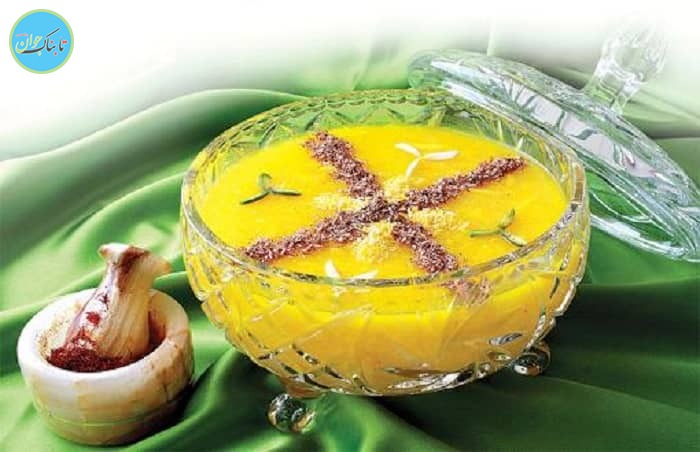 طرز تهیه شله زرد برای دو نفر / نسبت کلی شکر و آب چقدر است؟ ایده تزیین شله زرد