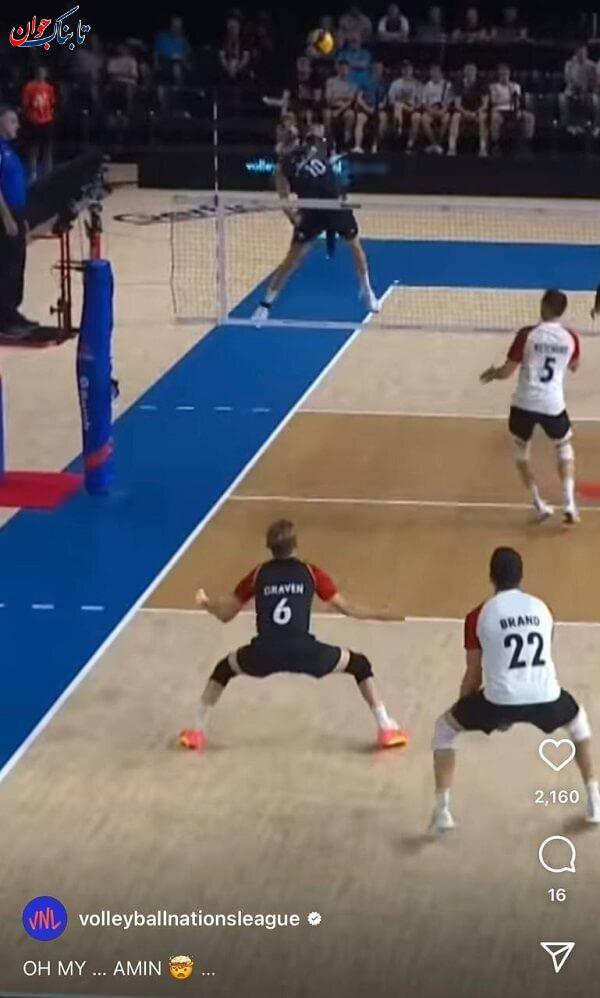 حرکت بازیکن ایرانی سوژه FIVB + عکس