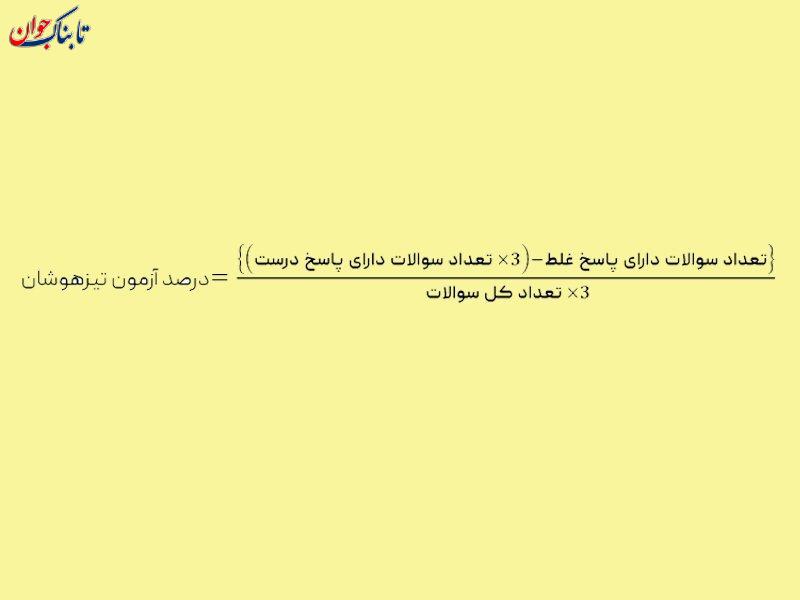 محاسبه درصد و تراز در آزمون تیزهوشان محاسبه درصد و تراز در آزمون تیزهوشان