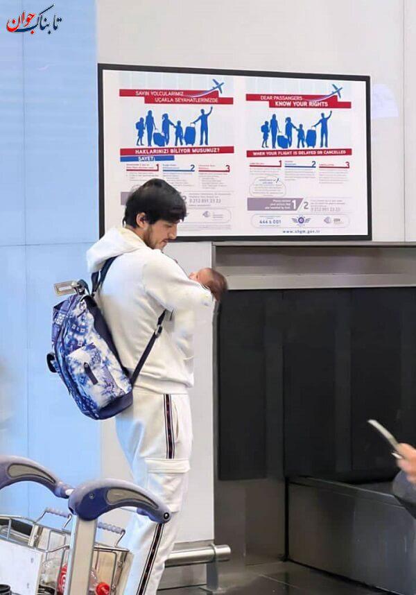 شکار تصویر سردار آزمون و دخترش در فرودگاه